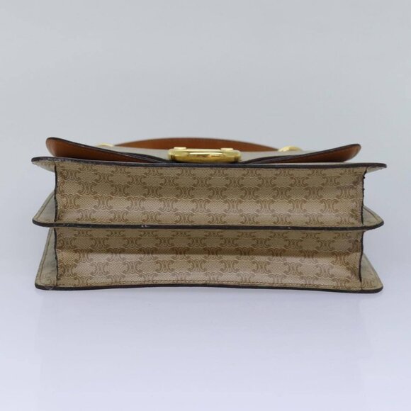 CELINE Macadam Canvas Hand Bag Beige Auth - Picture 6 of 16